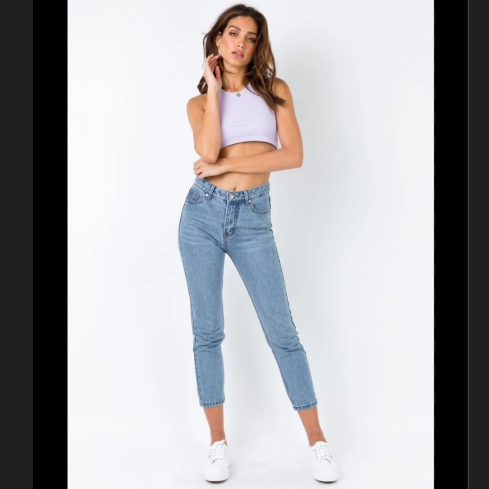 NWT Lioness Gemini Mum Jeans Size 4 Blue